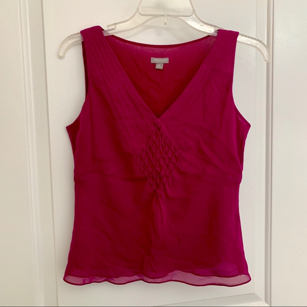 Silk Ann Taylor Sleeveless Blouse